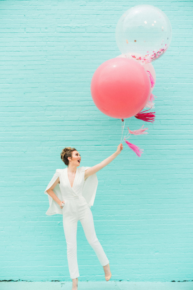 Styled Shoot in front of Color Wall at Haus 820 in Lakeland, FL